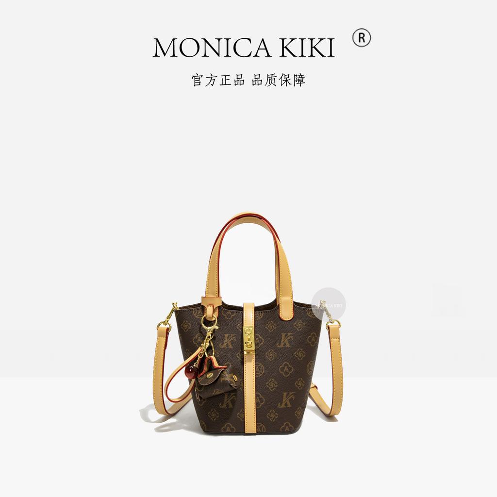 European and American trendy high-end sense retro printing portable bucket bag women's 2025 new large-capacity fashion versatile messenger bag