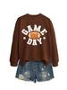Colorful Football Letter Crewneck Sweatshirt - Game Day Long Sleeve Casual Wear