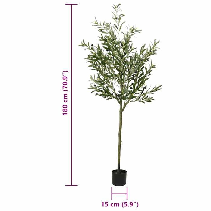VidaXL Artificial Olive Tree 700 Leaves 180 Cm Green, Artificial Plant, Fake Plant, Fake Tree, Fake Olive Tree, Tree 4103572