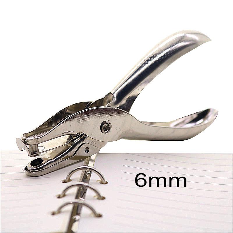 1 Pc Metal 6mm średnica porów dziurkacz szczypce dziurkacz pojedynczy dziurkacz do papieru ręcznego dziurkacze do scrapbookingu 1-8 stron dziurkacz do papieru