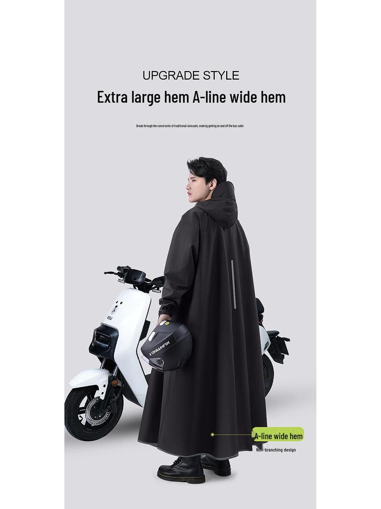 Thickened Waterproof Electric Car Raincoat: Full-Body One-Piece Poncho for Men, Storm-Proof and Enlarged for Adults