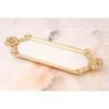 Akizuki Trading Co., Ltd. Rococo Deco Accessory Tray, White, W31×D3.2×H10.8cm LF21013-16WG