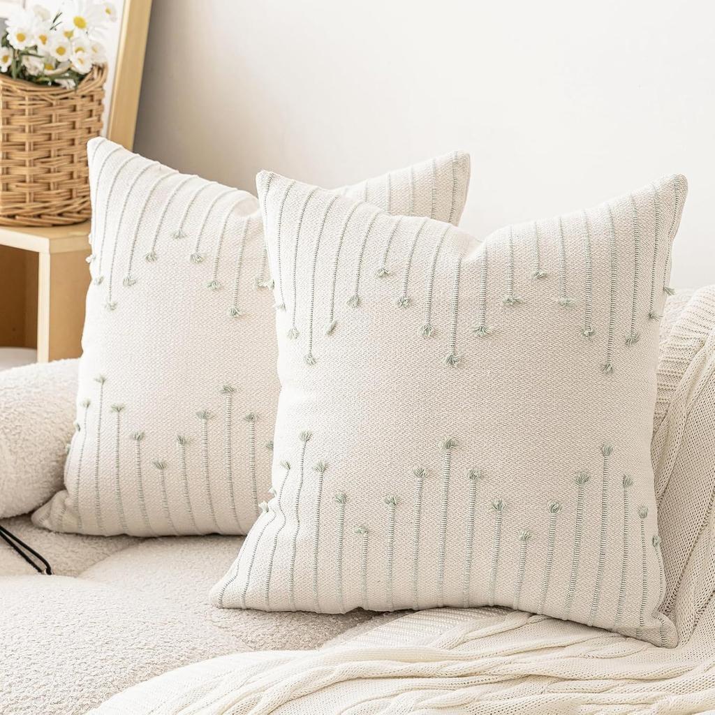 Small Fresh Cotton Bedside Cushion Nordic Ins Style Living Room Home Pillow New Pillowcase Cotton and Linen Pillowcase Cushion