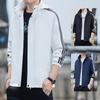 Coat for Men's Autumn and Winter New Loose and Versatile Striped Hooded Jacket Jacket for Outerwear