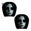 Funny Prank Car Accessories 2Pcs Ghost Face Headrest Covers, Halloween Horror Seat Decorations, Holiday Atmosphere Decor Universal Fit