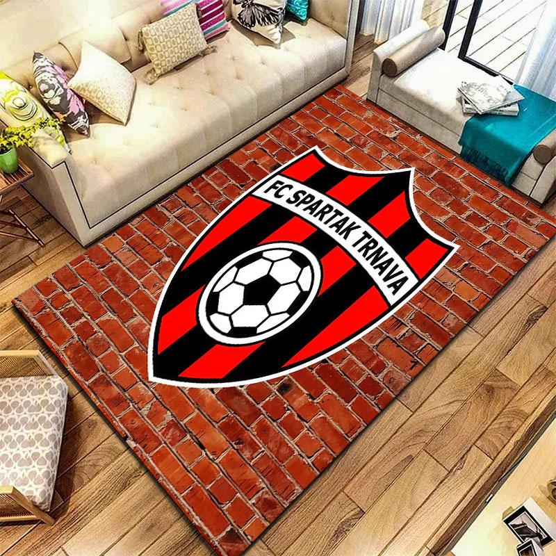 FC Spartak Trnava Teppich für Wohnzimmer Schlafzimmer Zuhause Sofadekoration, Kinderspiel Rutschfeste Bodenmatte