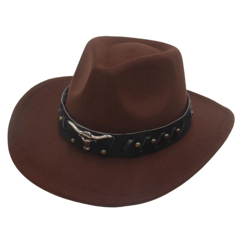 Bullhead Top Hat, Hiking Tibetan Felt Hat, Upturned Edge Curved Brim, Men'S And Women'S Sunshade And Windproof Hat