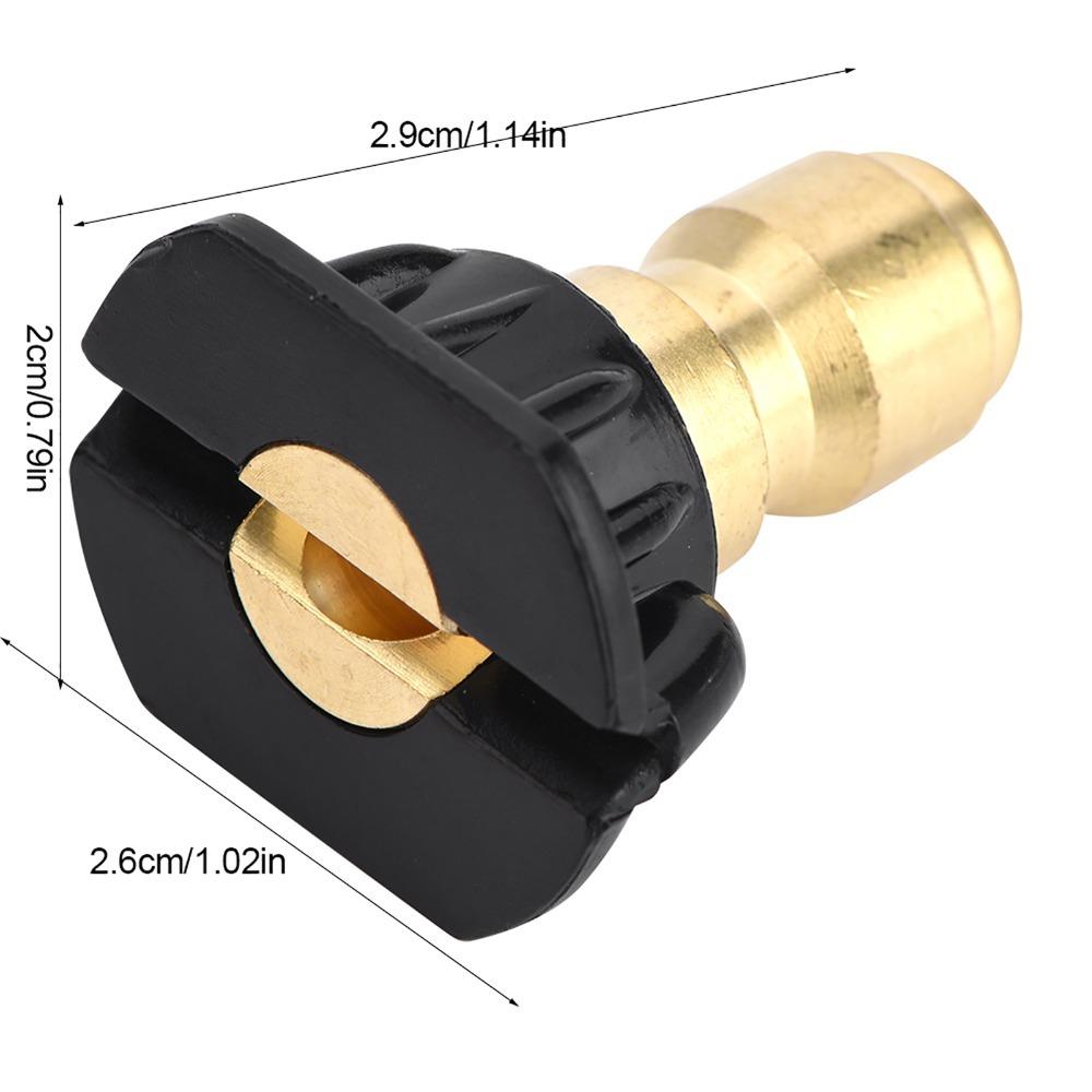 1/4 Inch Quick Connect Pressure Washer Spray Nozzles 0°, 15°, 25°, 40°, and 65° Small Size Spray Nozzle Tips Set Universal