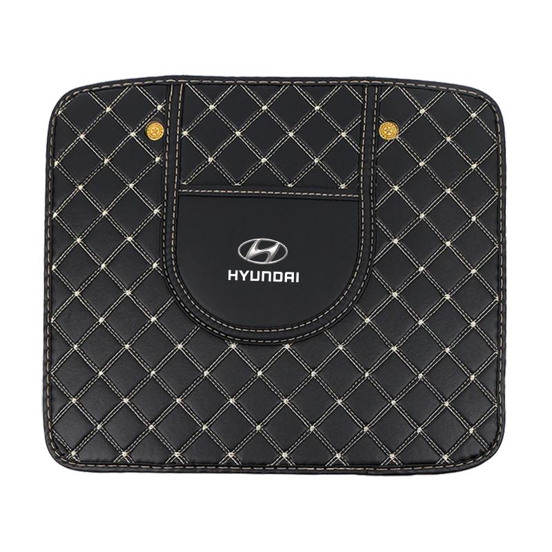Leather Car Anti-Kick Mats Auto Seat Back Protector Cover Styling For Hyundai I30 Tucson Elantra Venue Palisade Terracan Accent Veloster Sonata