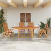 Garden Dining Set 5 pcs Brown Solid Acacia Wood