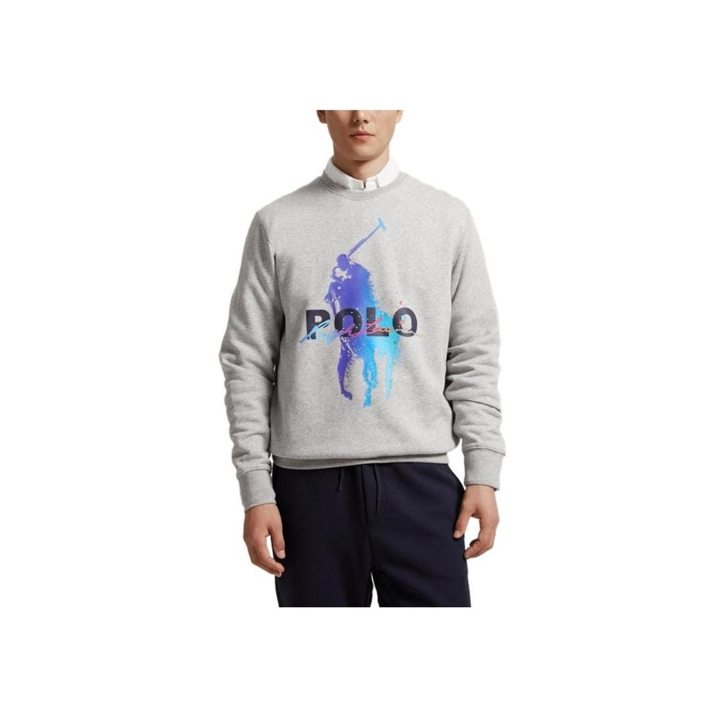 Polo Ralph Lauren Logo Print Crewneck Sweatshirt Unisex Sweatshirt Gray MNPOKNI16821865-020