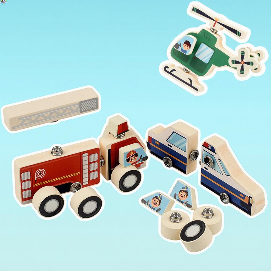 Children's Traffic Dinosaur Creative Three-dimensional Building Block Puzzle Toy