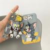 Tom and Jerry Long Rope Canvas Pass Case, IC Card Case, Pass Card Holder, Meal Card Holder, Bus Card Holder, Campus Access Card Holder, Commuter Pass