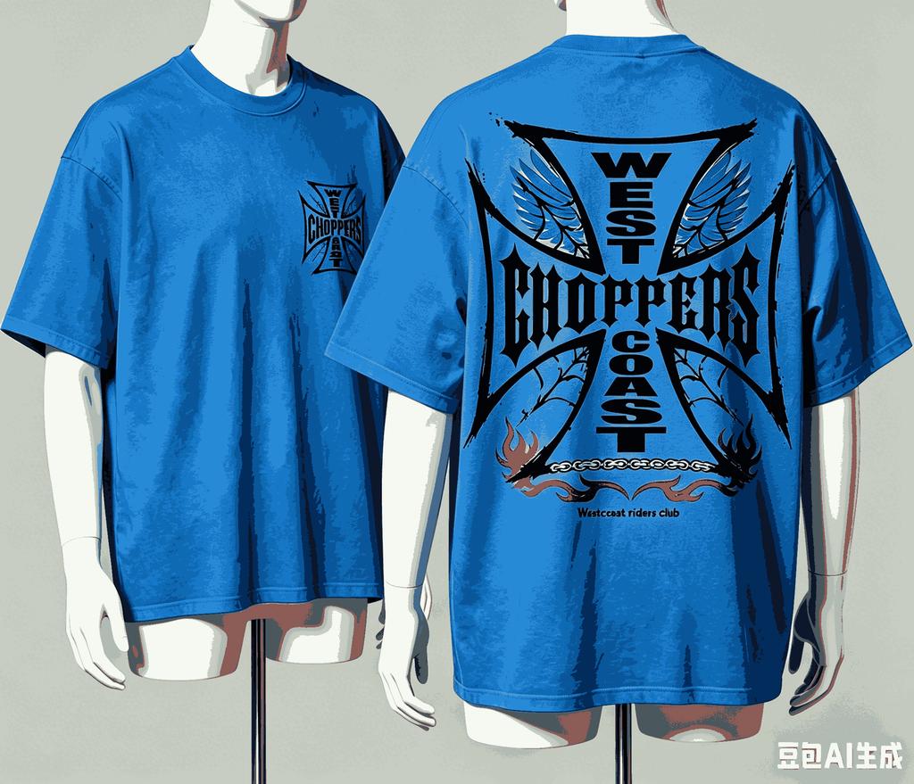 West Coast Choppers für Fan Geschenk T-Shirt Herren Damen Harajuku Oversized Unisex Kurzarm Streetwear hohe Qualität Paare Klassisch weich Retro Mode