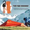 Tent Rope Tightener with Carabiner Clip Lanyard Adjuster Compact Size Portable Universal Self-locking Tent Rope Tensioner Outdoor Equipment Tool