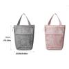 with Handy Handle Toiletry Storage Bag Breathable Washing Handbag Mesh Toiletry Bag  Makeup Bag