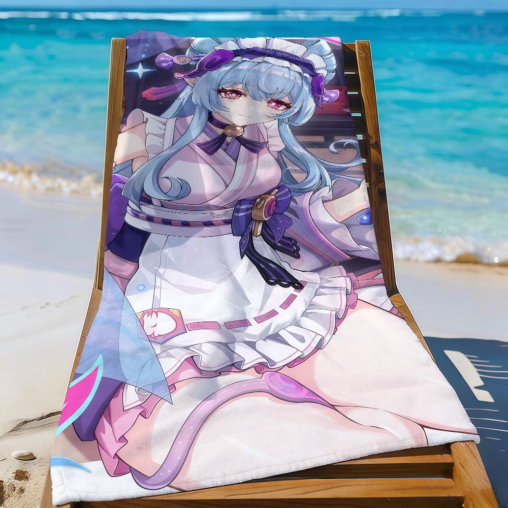 Yumemizuki Mizuki Genshin Impact Towel Sports Quick Dry Travel Camping Gear Sandproof Soft Light Large Beach Towel