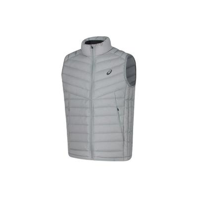 Gilet chaud en duvet uni décontracté sport extérieur zippé à col montant pour hommes Vests Gris 2031E441-020