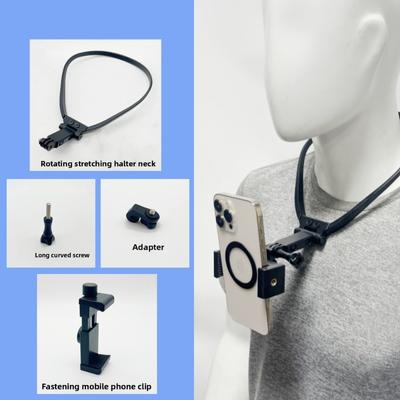 Caméra d'Action pour Téléphone Support de Fixation au Cou 6 en 1 pour GoPro Insta360 DJI OSMO Action Accessoires Universels pour Caméra d'Action et Téléphone