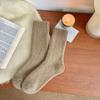 Winter Warm Retro Women Socks Diamond Check Thicken Women Pile Socks Thermal Solid Color Warm Wool Crew Socks