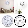 12Inch Outdoor Indoor Wall Clock with Thermometer and Hygrometer Battery Operated Round Hangings Clock for Garden Home