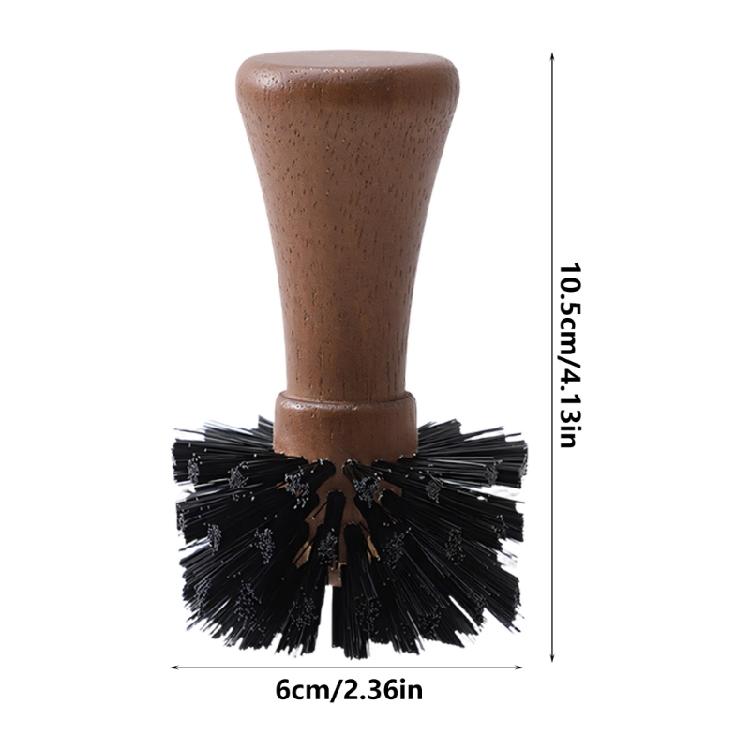 Home Barista Espresso Cleaning Brush with Dense Bristles for Basket Walls and Tight Corners, Single Coffee Station Care Brush for Home and Office Use