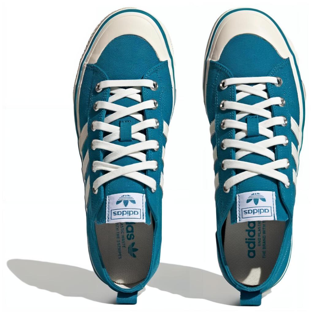 Adidas Originals Nizza Rf 74 Comfortable Simple Non-Slip Durable Low-Top Skate Shoes Unisex Sneakers Green White Blue HQ8566