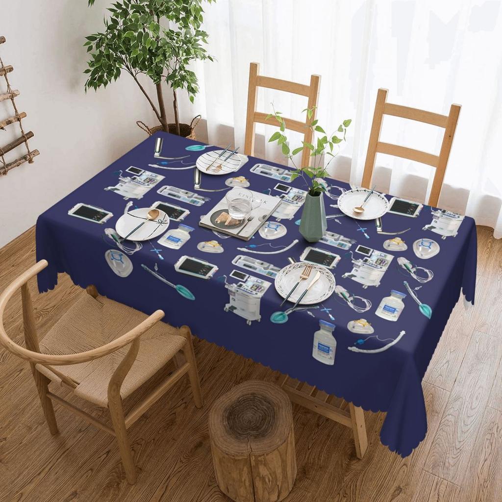 Tools Of The Trade SPACE BLUE Anesthesia Rectangular Tablecloth Oilproof Table Cover for Festival Party Decorations Table Cloth