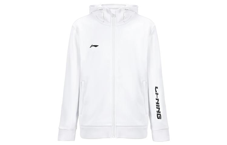 Li Ning Sweatshirts Unisex White Hooded Moderate Cardigan AWDTF35-2 3XL