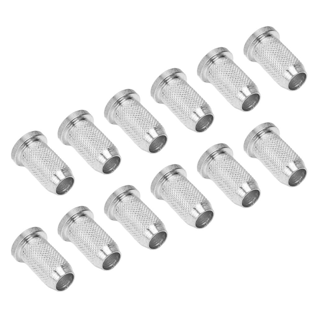 12PCS Guitar Bridge Body Through Ferrules Replacement Metal Electric Guitar String Bushings