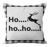 Merry Christmas Decoration Pillow Pillowcase Black White Plaid Cushion Cover Home Sofa Chair Short Plush Material