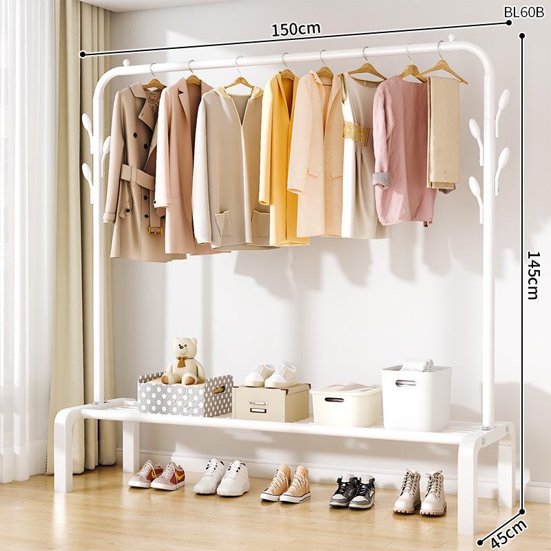 Multi-Functional Clothes Rack: Standing Drying & Coat Hanger for Bedroom, Dorm, or Balcony.