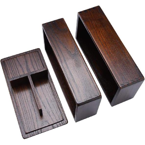 Lunch boxes, Japanese Traditional Wooden Lunch Containers Double Layer Wooden Box for Picnic Sushi