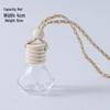 Transparent Square Glass Car Diffuser Bottle with Refillable Lanyard Pendant