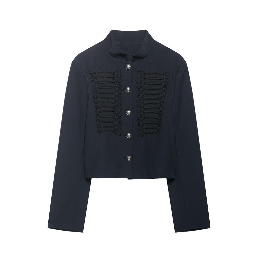 2026 Spring New Product European and American Cross-border Women's Clothing Street Fashion Single-breasted Short Jacket w039 8064