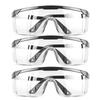 3 Pack Safety Glasses for Men and Women, Adjustable Lab Goggles, UV Protection ANSI Z87 Anti-fog Eyewear Clear Wraparound