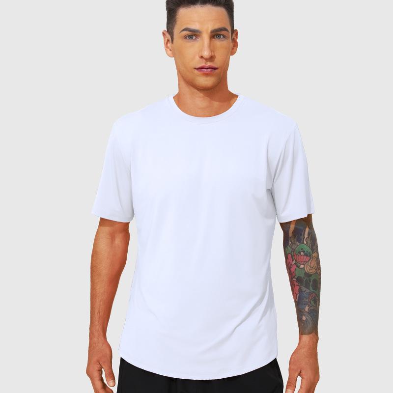 Men's Quick-Dry Breathable Round Neck Sports T-Shirt for Summer Fitness and Outdoor Running