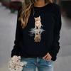 Winter Womens Casual Tops Ladies Print Sweatshirt Blouse Tee Sweater