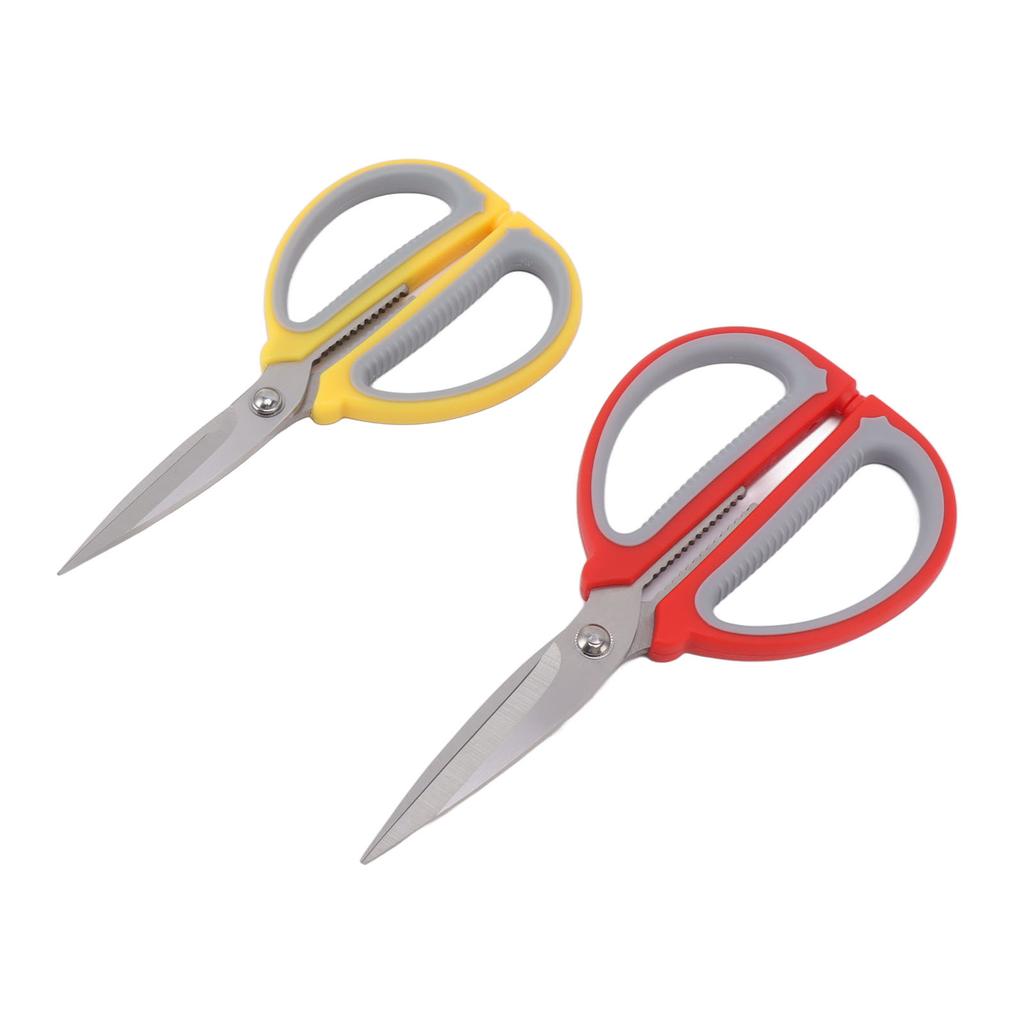 2Pcs Kitchen Scissors Stainless Steel Blade Serrated Edges Heavy Duty Meat Scissors Poultry Shears