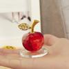3D Crystal Apple Ornament Diamond Apple Craft Souvenir Home Living Room Desktop Decoration Car Ornaments Fruit Figurines Gift