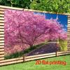2D Pink Sakura Avenue Garage Door Cover for Yard and Garden Decoration