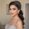 Single-sided Crystal Bridal Headband Double Layer Rhinestone Hair Accessories  For Brides