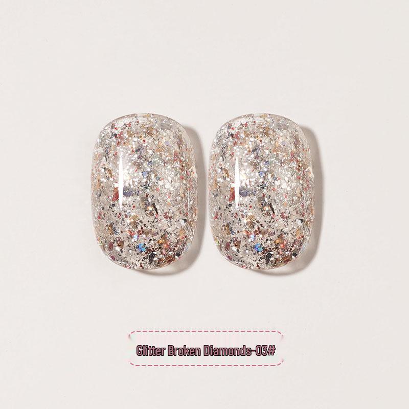 2024 Super Flash Silver Diamond Glitter Nail Polish Gel