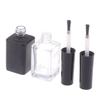 15ml Empty Glass Nail Gel Bottle Refillable Nail Polish Container with Brush for DIY Blending & Storage