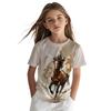 Summer Fashion Children's Clothing Creative Colorful Fun Animal 3D Printed T-shirt Comfortable Soft Breathable Casual Versatile Short Sleeve T-shirt