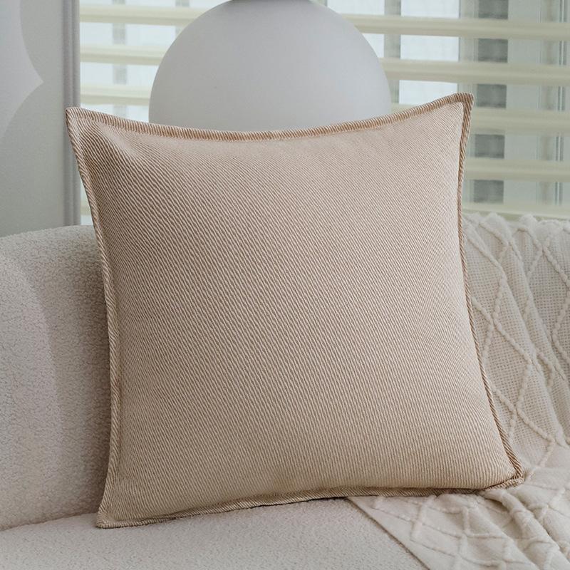 

Minimalist Line Cream Style Pillow Beige Cushion Pillow Case Sofa Decorative Pillow Case Sample Room Cushion Core 45x45cm pillowcase only