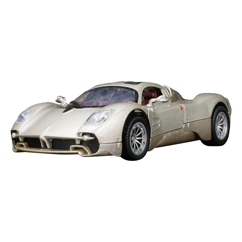 

CCA 1:32 Pagani alloy car model ornament collection, doors and trunk can be opened has simulated sound and lighting functions срібний