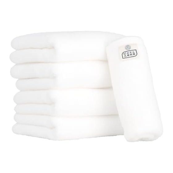 Towel Institute [Air Softness] #027 Face Towel White Set of 5 Fluffy Soft Medium Thick Volume Lightweight Non-twisted Yarn High Speed Absorption