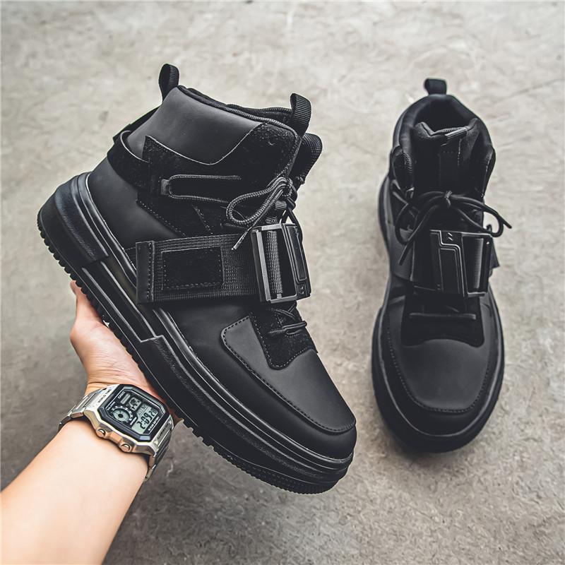 New Men's Classic Fashion High Top Thick Sole Skateboarding Shoes Comfortable Soft Sole Basketball  Sneakers