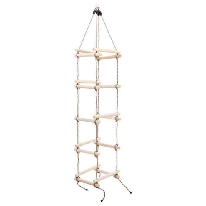 VidaXL Échelle de corde pour enfants 200 cm Bois 91802